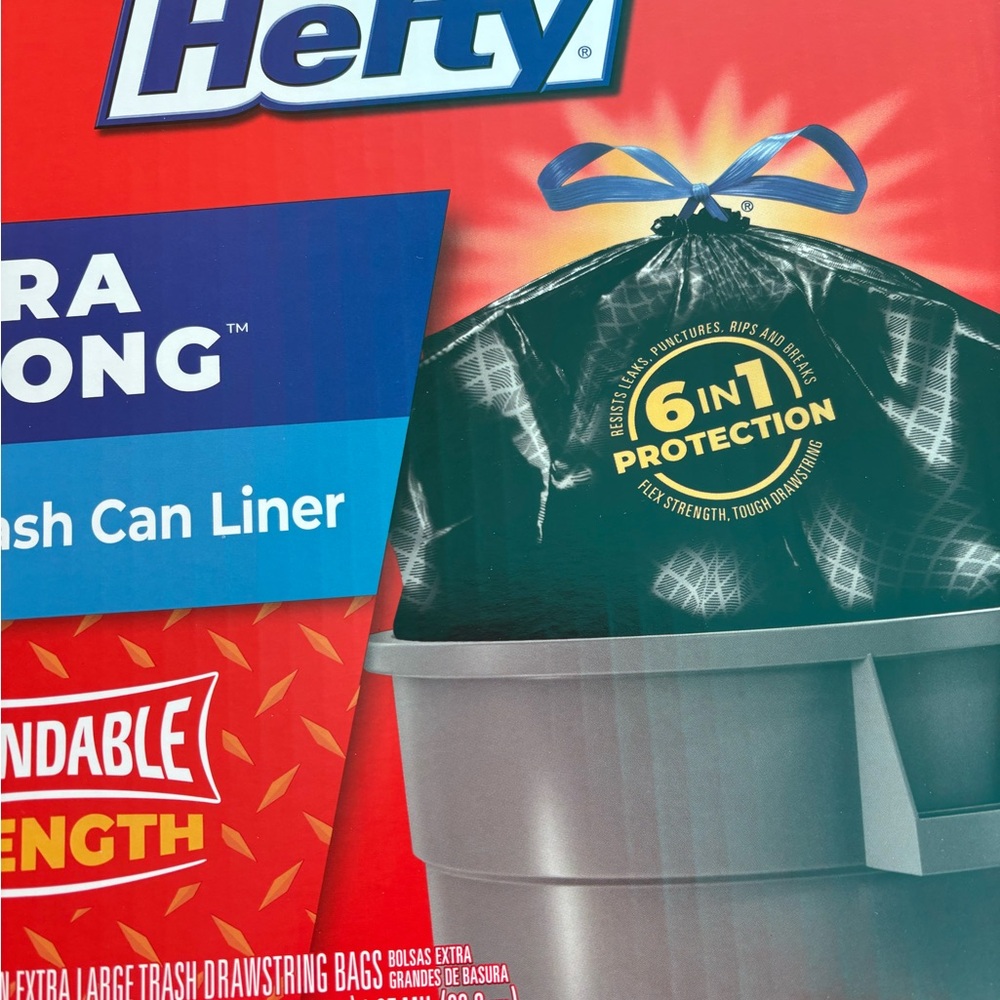 Extra Strong Trash Can Liner - Black